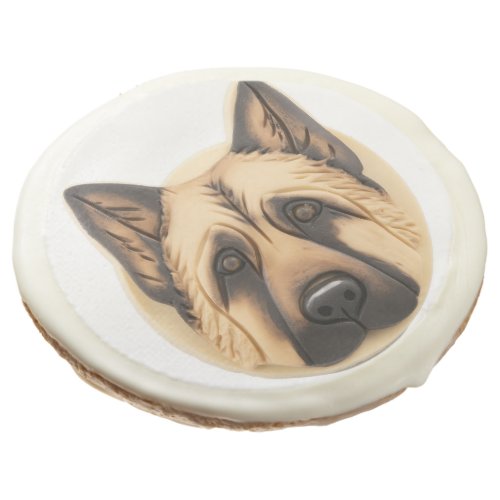 German Shepherd Dog 3D Inspired Sugar Cookie
