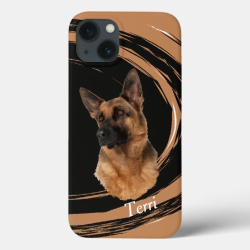 German Shepherd Dog Abstract Swirl Case_Mate iPhon iPhone 13 Case