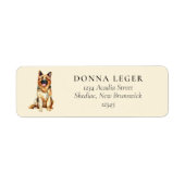 German Shepherd Dog Address Label (Front)