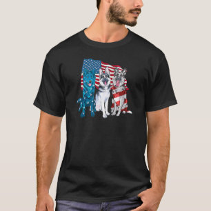 German Shepherd Dog American Flag 4th Of July Fath T-Shirt