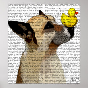 German Shepherd Dog and Duck Poster