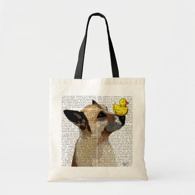 German Shepherd Dog and Duck Tote Bag (Front)