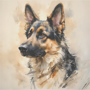 German Shepherd Dog Art Design Sticker