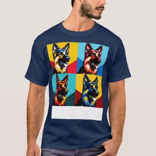 German Shepherd Dog Art Dog Lover Gifts T_Shirt