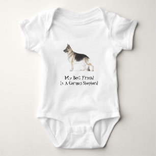 German Shepherd Dog Baby Bodysuit