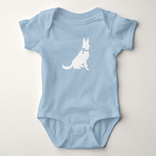 German Shepherd Dog Baby Shower Baby Bodysuit (Front)