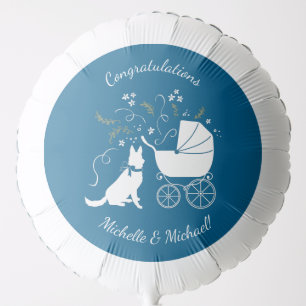German Shepherd Dog Baby Shower Balloon