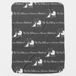 German Shepherd Dog Baby Shower Blanket