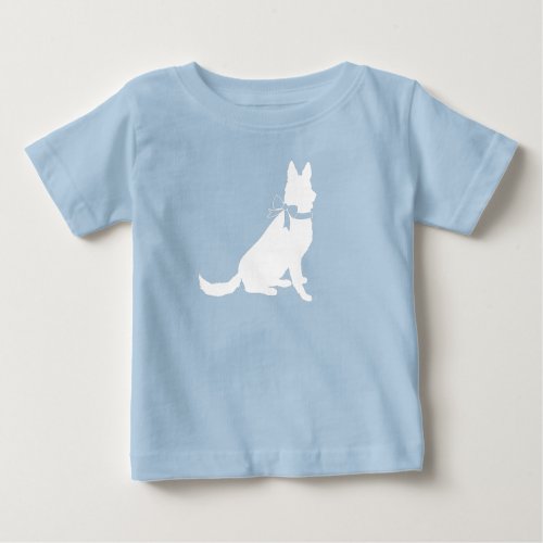 German Shepherd Dog Baby Shower Blue Boy Baby T_Shirt