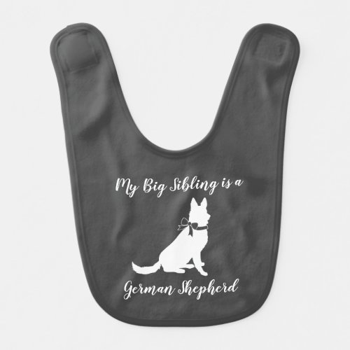 German Shepherd Dog Baby Shower Genderless Baby Bib