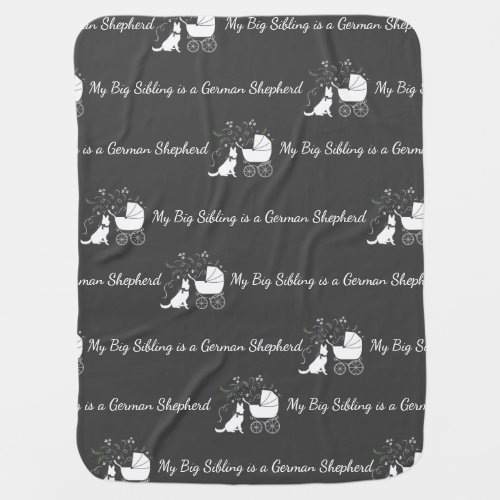 German Shepherd Dog Baby Shower Genderless Baby Blanket