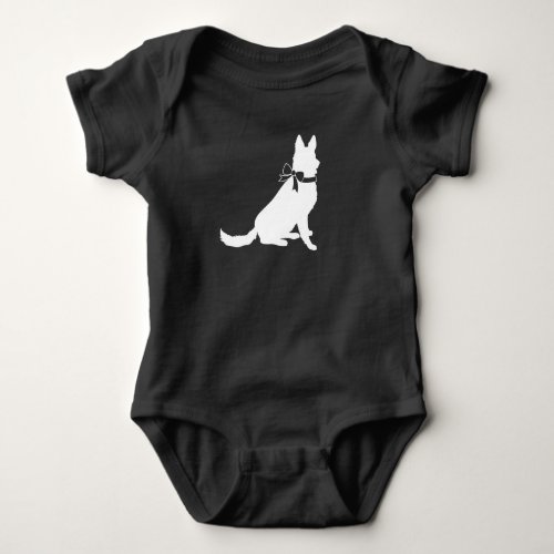 German Shepherd Dog Baby Shower Genderless Baby Bodysuit