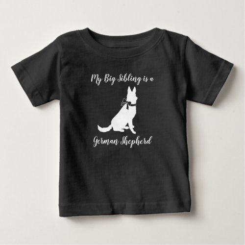 German Shepherd Dog Baby Shower Genderless Baby T_Shirt