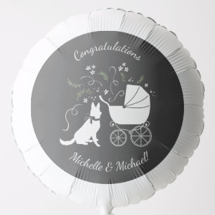 German Shepherd Dog Baby Shower Genderless Balloon