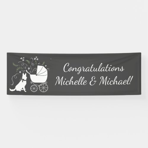 German Shepherd Dog Baby Shower Genderless Banner