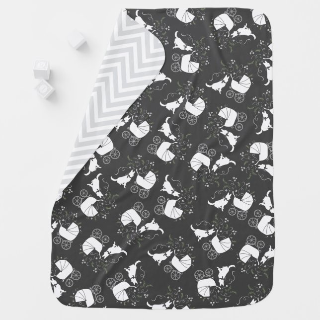 German Shepherd Dog Baby Shower Genderless Blanket (In Situ)
