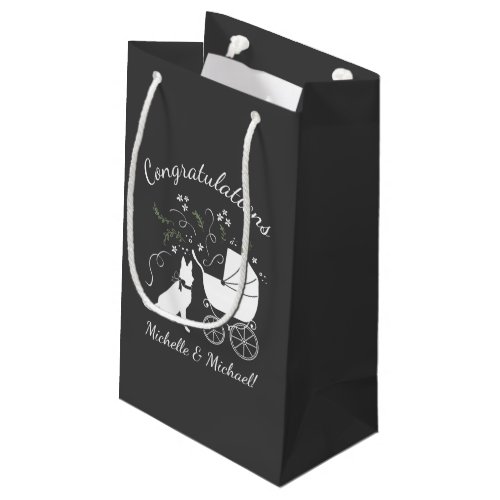 German Shepherd Dog Baby Shower Genderless Small Gift Bag