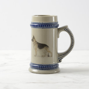 German Shepherd Dog Beer Stein