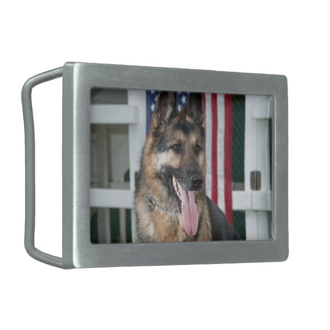 German Shepherd Dog Belt Buckle (Front Left)