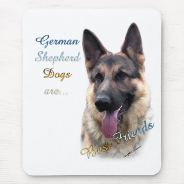 German Shepherd Dog Best Friend 2 Mouse Pad (Front)