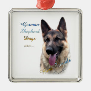 German Shepherd Dog Best Friend  Metal Ornament