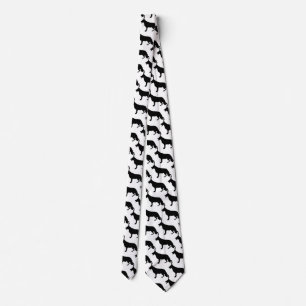 German Shepherd Dog black and white Neck Tie