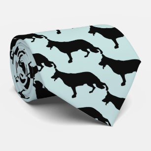 German Shepherd Dog black Neck Tie