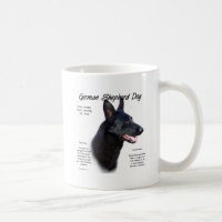 German Shepherd Dog (blk) History Design Coffee Mug