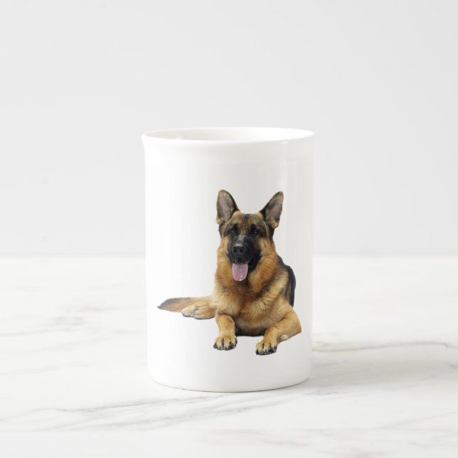 German Shepherd Dog Bone China Mug (Front)