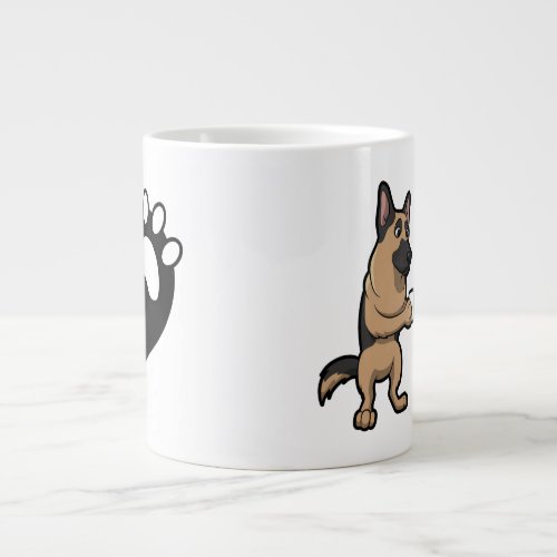 German Shepherd Dog Breed  Coffee In The Mornings Giant Coffee Mug