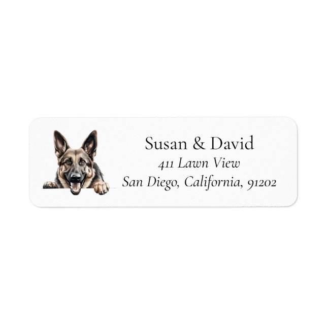 German Shepherd Dog Breed Pet Lovers Label (Front)
