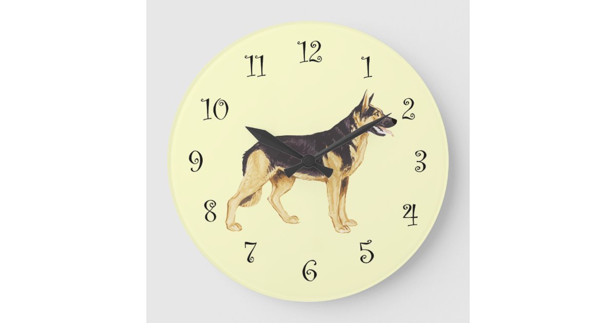 German Shepherd Dog Breed Wall Clocks Zazzle