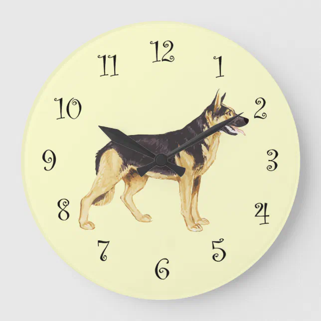 German Shepherd Dog Breed Wall Clocks Zazzle