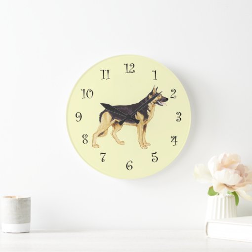 German Shepherd Dog Breed Wall Clocks Zazzle