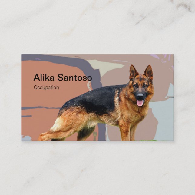 German Shepherd Dog Business Card (Front)