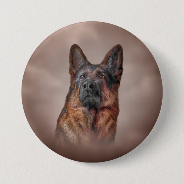 German Shepherd dog Button (Front)