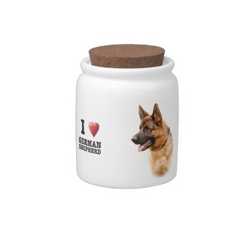 German shepherd dog candy jar