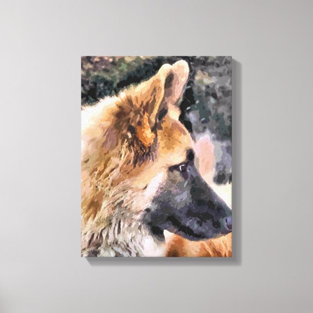 GERMAN SHEPHERD DOG CANVAS PRINT (Front)