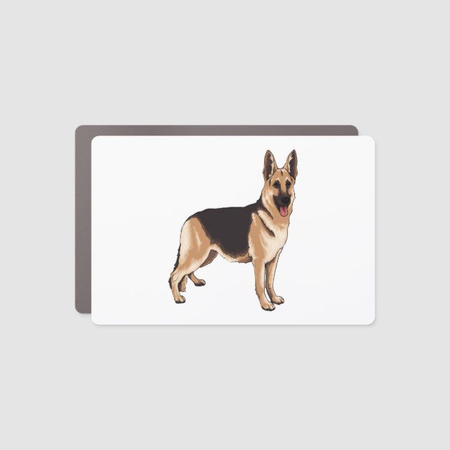 German shepherd dog  car magnet (Front)