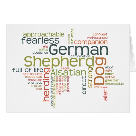 German Shepherd Dog Cards (Front Horizontal)