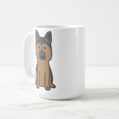 German Shepherd Dog Cartoon Coffee Mug (Front Left)