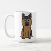German Shepherd Dog Cartoon Coffee Mug (Left)