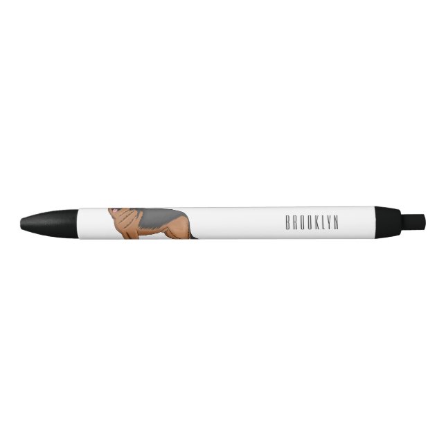 German shepherd dog cartoon illustration  pen (Front)