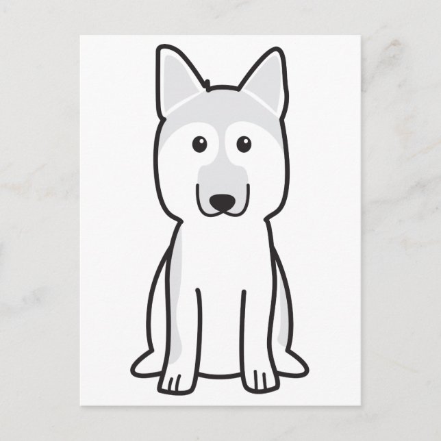German Shepherd Dog Cartoon Postcard (Front)