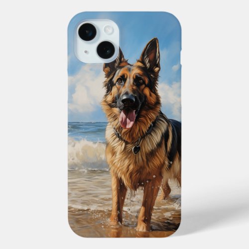 German Shepherd dog iPhone 15 Plus Case