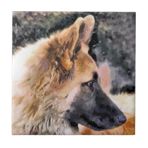 GERMAN SHEPHERD DOG CERAMIC TILE