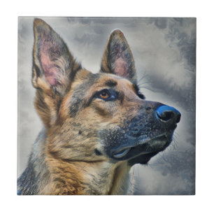 German Shepherd Dog Ceramic Tile