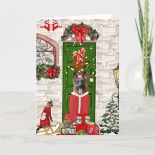 German Shepherd Dog Christmas Card
