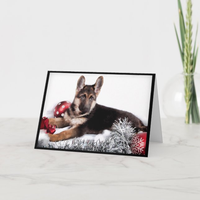German Shepherd Dog Christmas Cards (Front)