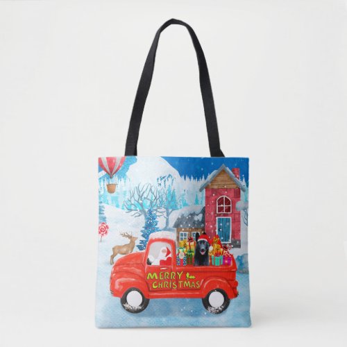 German Shepherd Dog Christmas Delivery Truck Snow Tote Bag